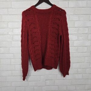 Jessica Simpson Red Crew Neck Sweater